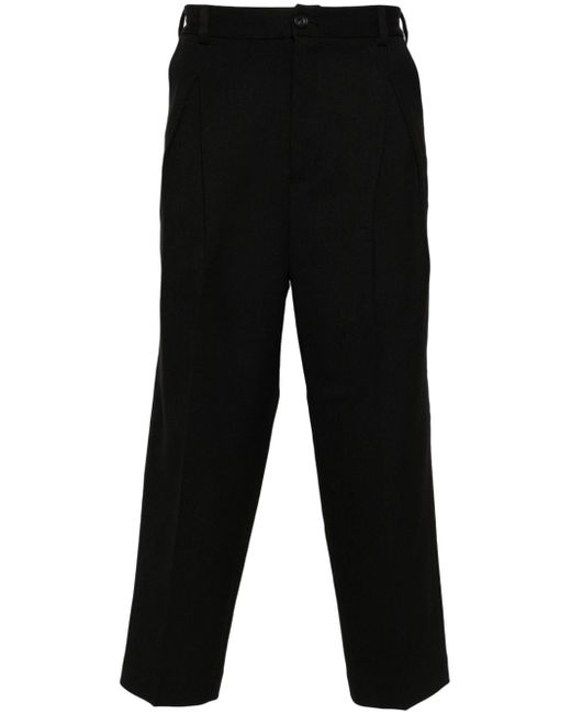 White Mountaineering button-fastening cotton tapered trousers