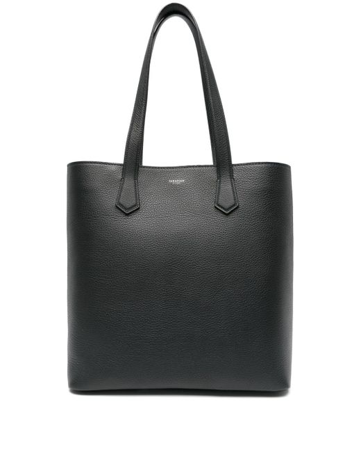 Serapian The Day logo-stamp leather tote bag