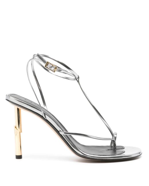 Lanvin Sequence 95mm metallic leather sandals
