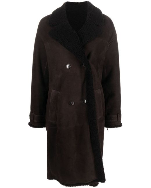 Yves Salomon double-breasted mid-length coat