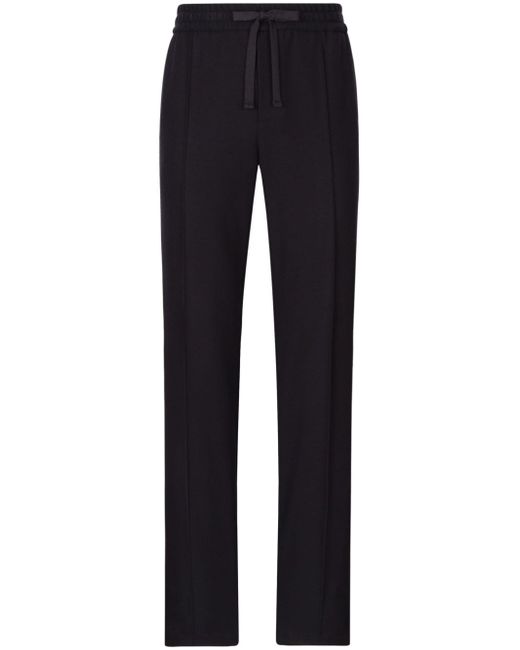Dolce & Gabbana pressed-crease drawstring-waist track pants