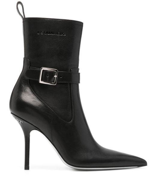 Dsquared2 Distressed 120mm leather boots