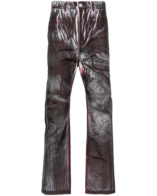 Kanghyuk abstract-print drop-crotch trousers