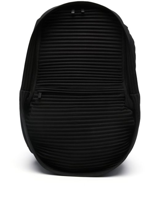 Homme Pliss Issey Miyake ribbed-detailing oval-body backpack