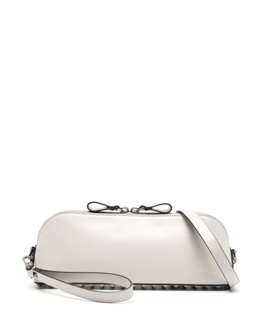 Valentino Garavani rockstud-detail leather clutch bag