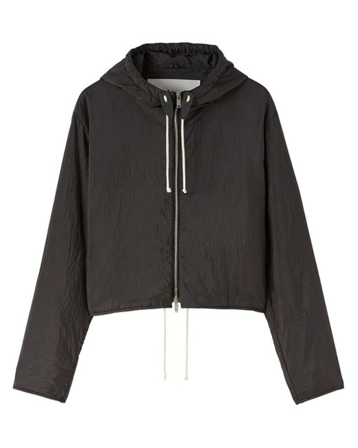Jil Sander zip-up hooded jacket