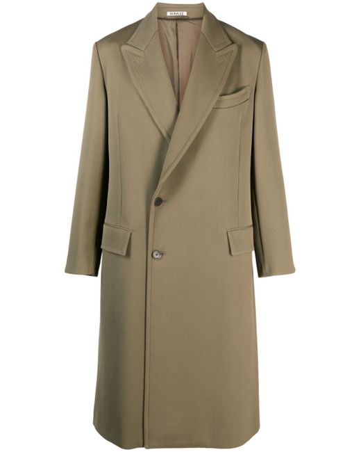 Auralee single-breasted wool coat