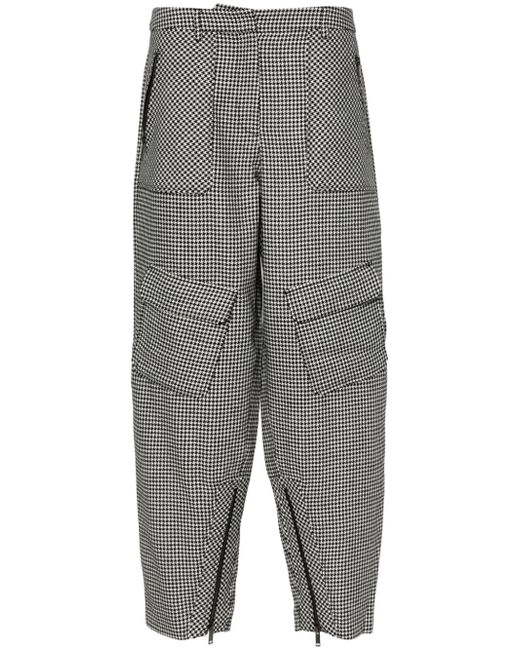 Iceberg houndstooth-pattern tapered trousers