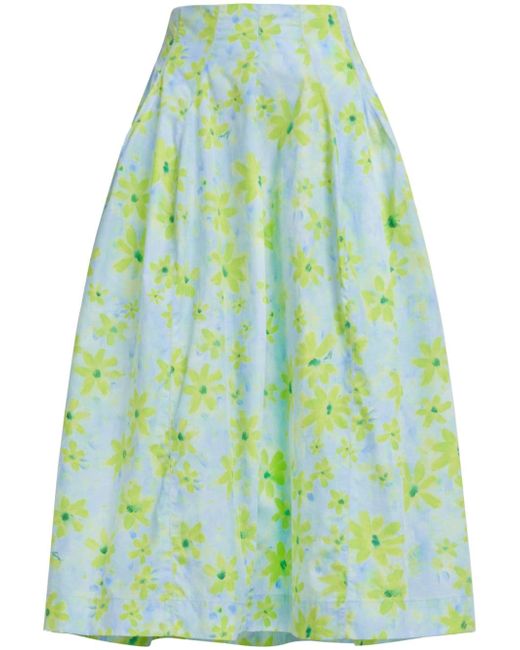 Marni A-line floral-print midi skirt