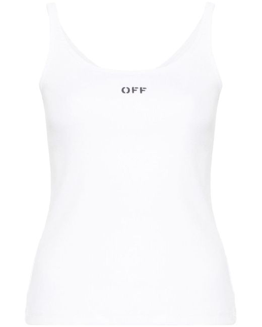 Off-White Off Stamp stretch-cotton tank top