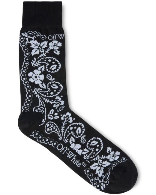 Off-White bandana intarsia socks