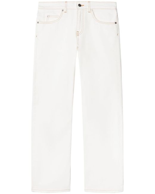 Off-White contrast-stitching straight-leg jeans