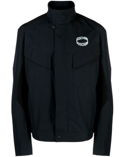 Moschino logo-print ripstop jacket
