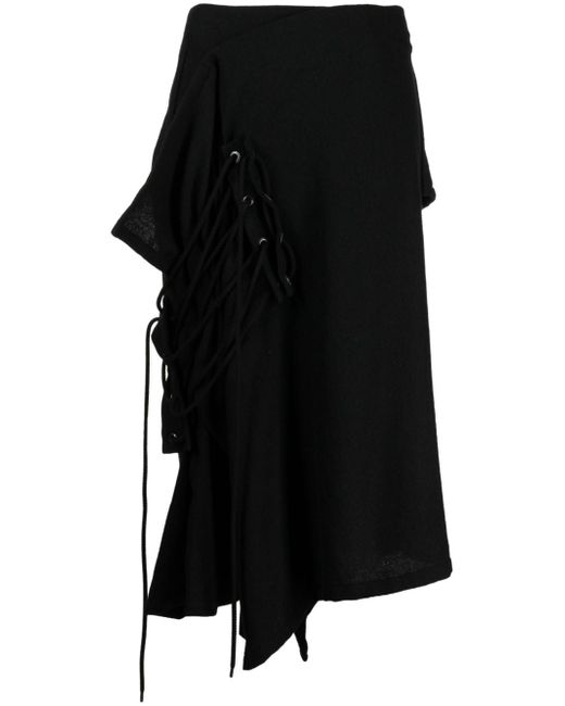 Yohji Yamamoto asymmetric-hem skirt