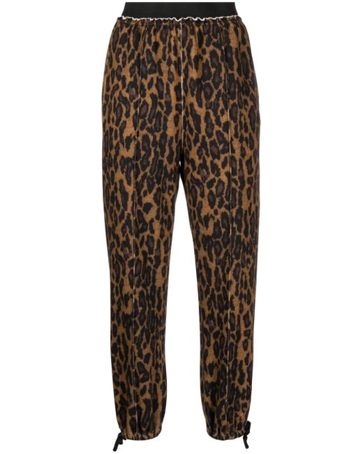 Undercover leopard-intarsia trousers