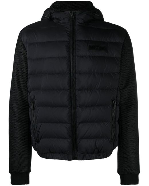 Moschino rubberised-logo puffer jacket