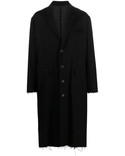 Undercover raw-cut single-breasted coat
