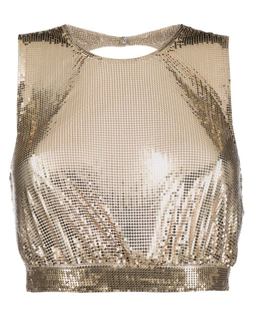 Rabanne Paco mesh cropped top