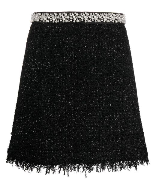 Kate Spade New York high-waisted embellished tweed skirt