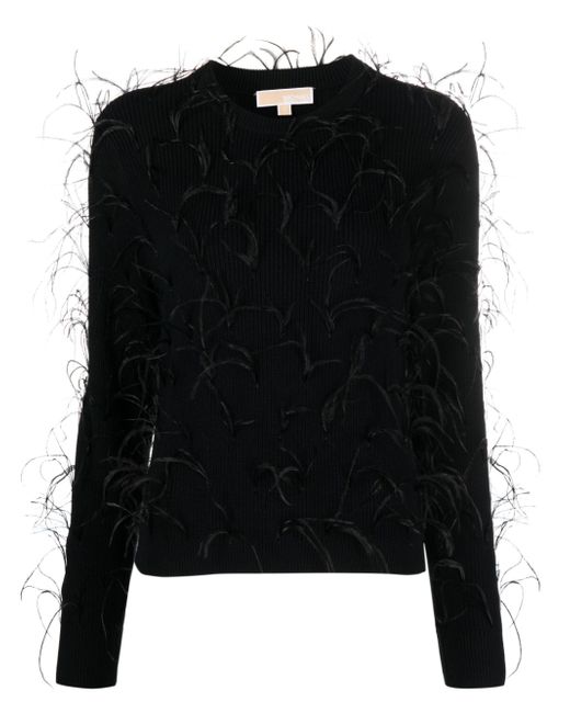 Michael Michael Kors feather-detail knitted jumper