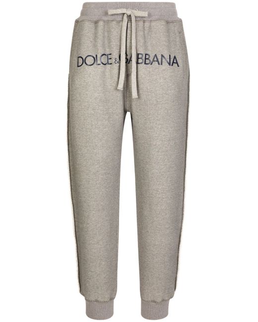 Dolce & Gabbana logo-print cotton-blend track pants