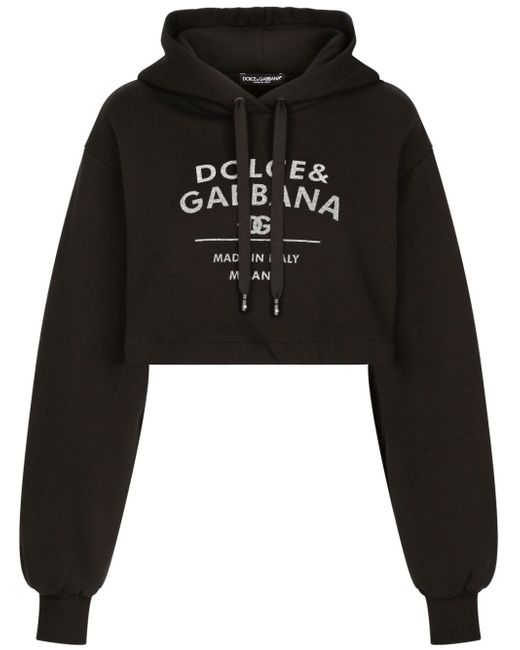 Dolce & Gabbana logo-print cotton-blend hoodie