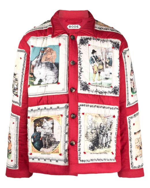 Bode Storytime graphic-print down jacket