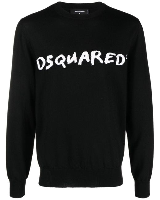 Dsquared2 logo-intarsia jumper