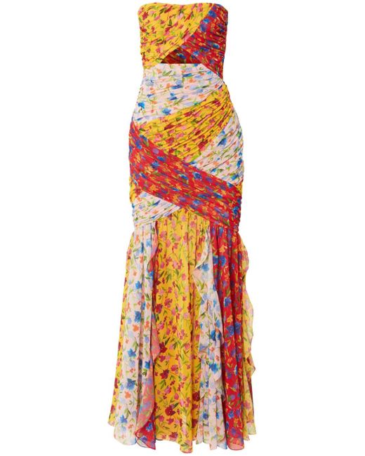 Carolina Herrera floral-print cut-out maxi dress