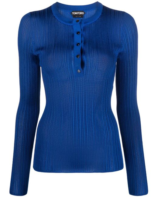 Tom Ford round-neck ribbed-knit top