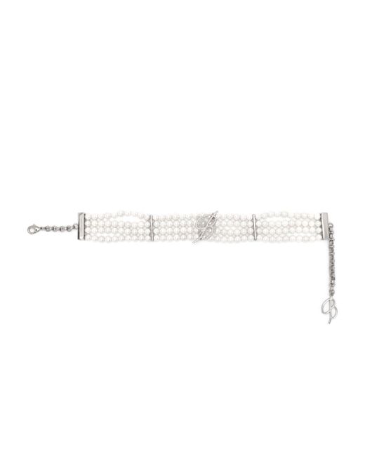 Blumarine pearl-embellished choker necklace