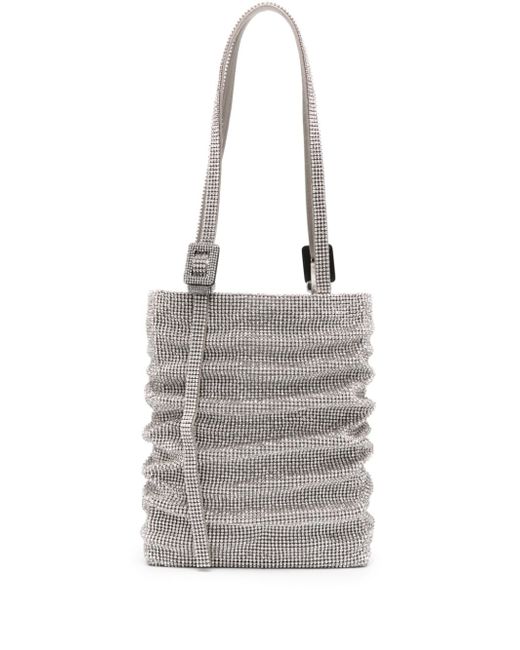 Benedetta Bruzziches Lollo La Grande rhinestone-embellished aluminium-mesh tote bag