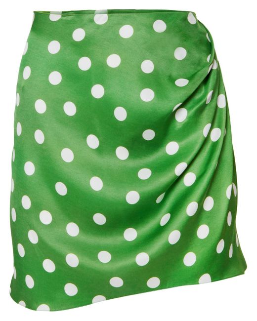Carolina Herrera polka-dot print ruched skirt