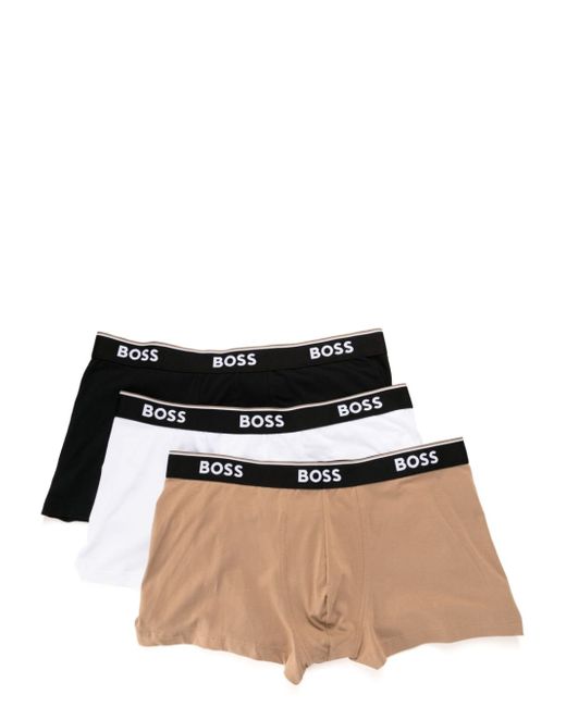 Boss logo-waistband boxers pack of three