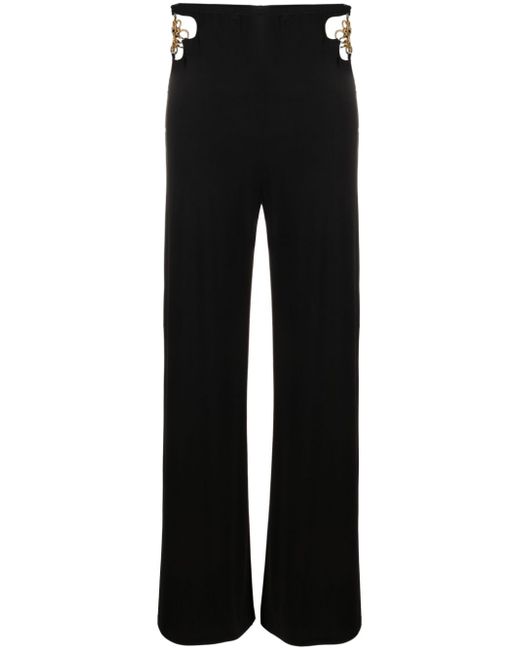 Agent Provocateur Anastacia chain-detail flared trousers