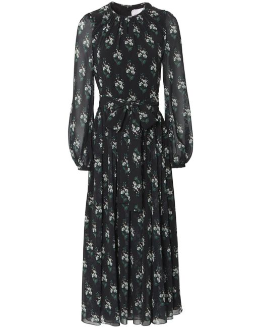 Carolina Herrera floral-print belted midi dress