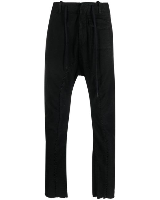 Masnada concealed-fastening drop-crotch trousers