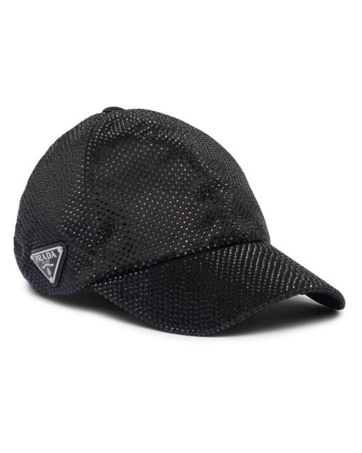 Prada crystal-embellished baseball cap