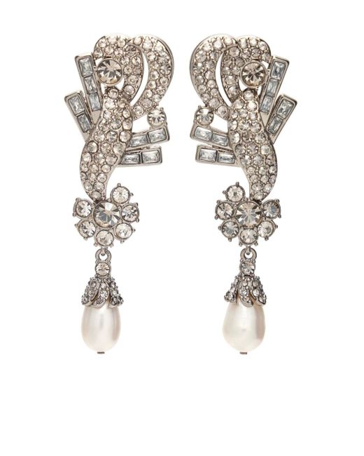 Altuzarra Drop crystal-embellished earrings