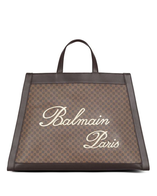 Balmain Oliviers Cabas leather tote bag