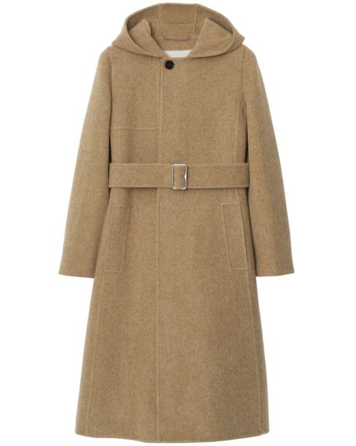 Burberry hooded belted coat