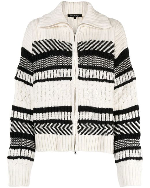 tout a coup patterned-intarsia bomber jacket