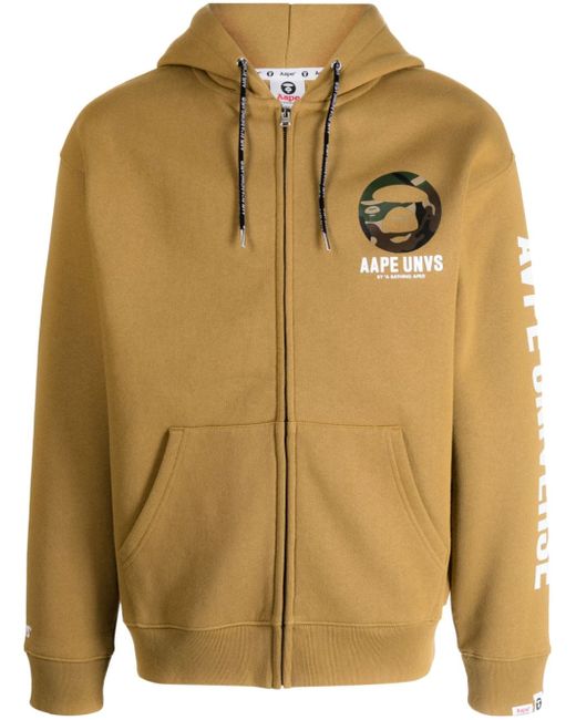 Aape By *A Bathing Ape® logo-print hooded jacket