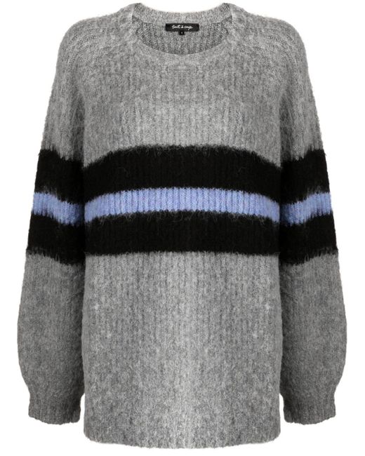 tout a coup brushed-effect striped jumper