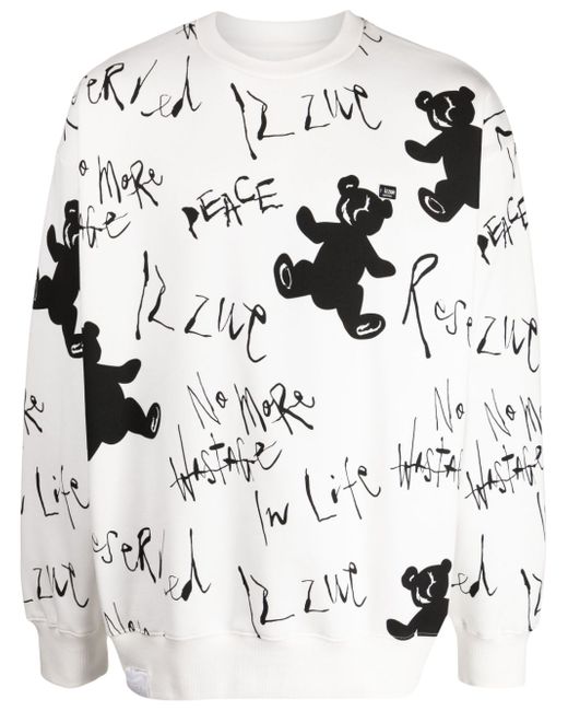 Izzue bear-motif logo-print sweatshirt