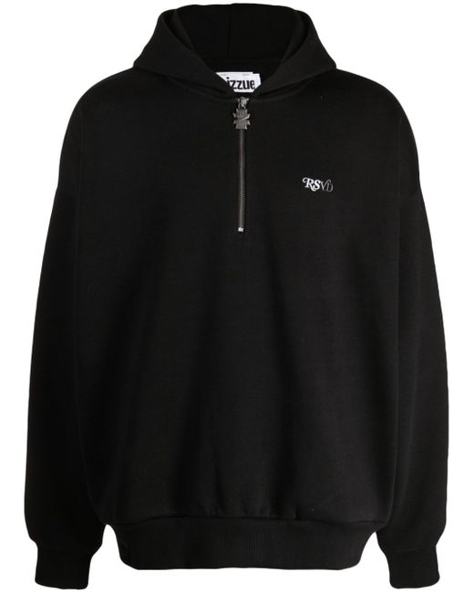 Izzue photograph-print half-zip hoodie