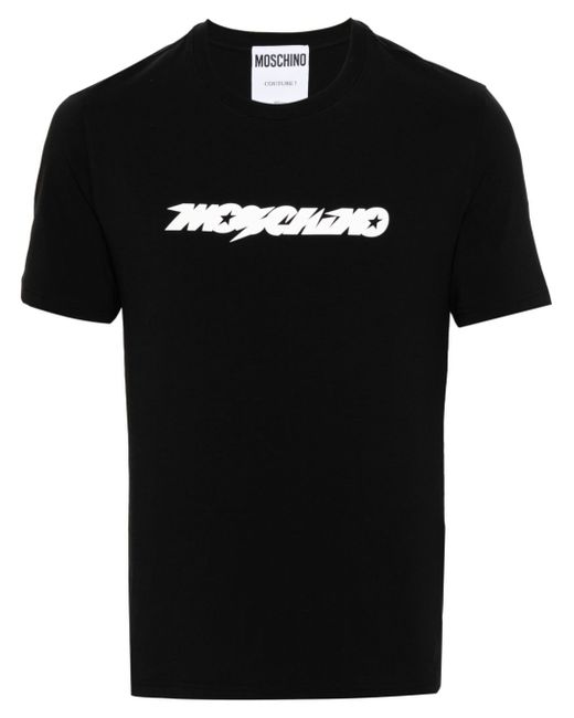 Moschino logo-print cotton-blend T-shirt