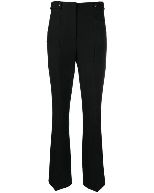 Boss pressed-crease concealed-fastening tapered trousers