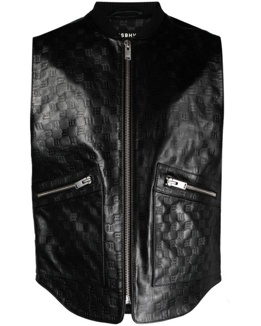Misbhv monogram-embossed leather vest