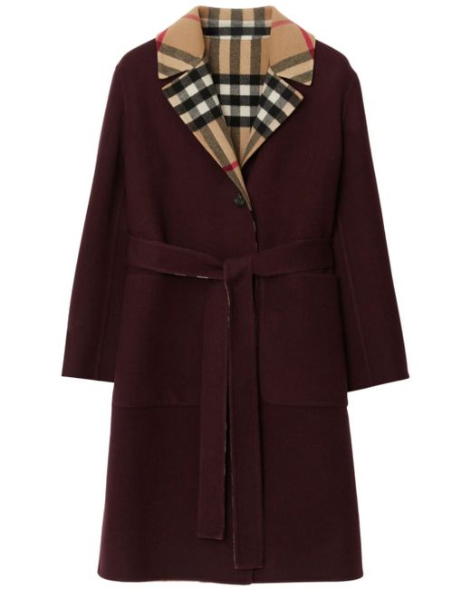 Burberry Vintage-check reversible coat